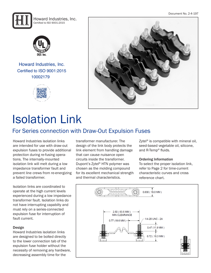Howard Isolation Link